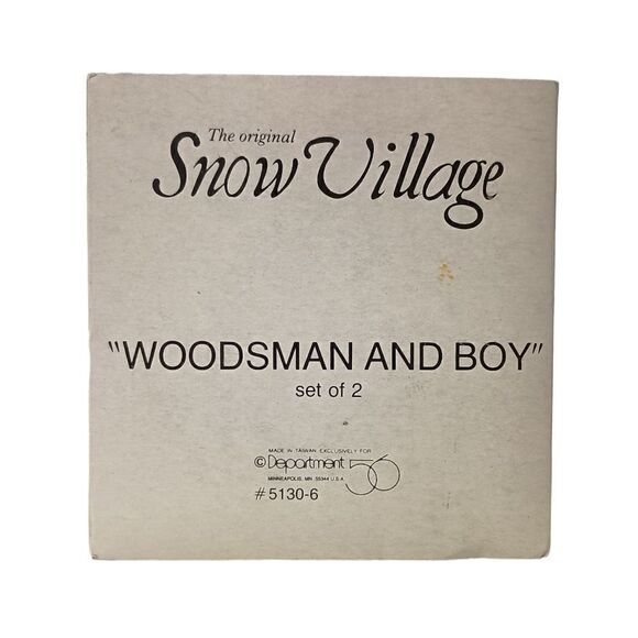 Department Dept 56 Woodsman Boy Snow Village Figures Porcelain Ceramic Winter - Picture 4 of 16